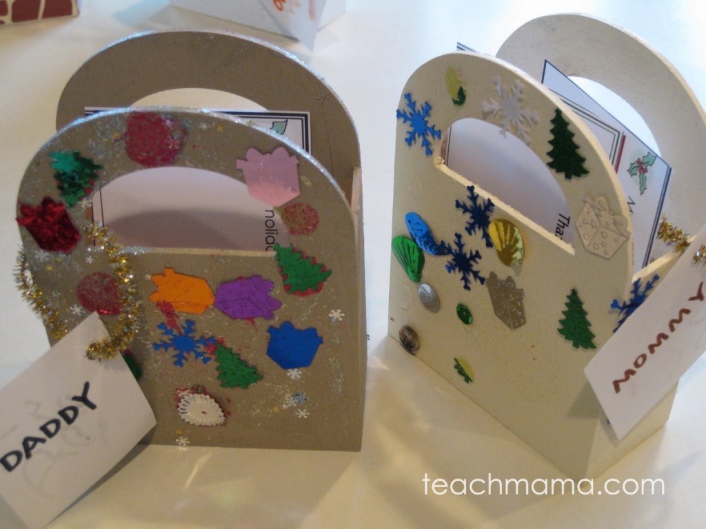 wooden holiday note bags painted 