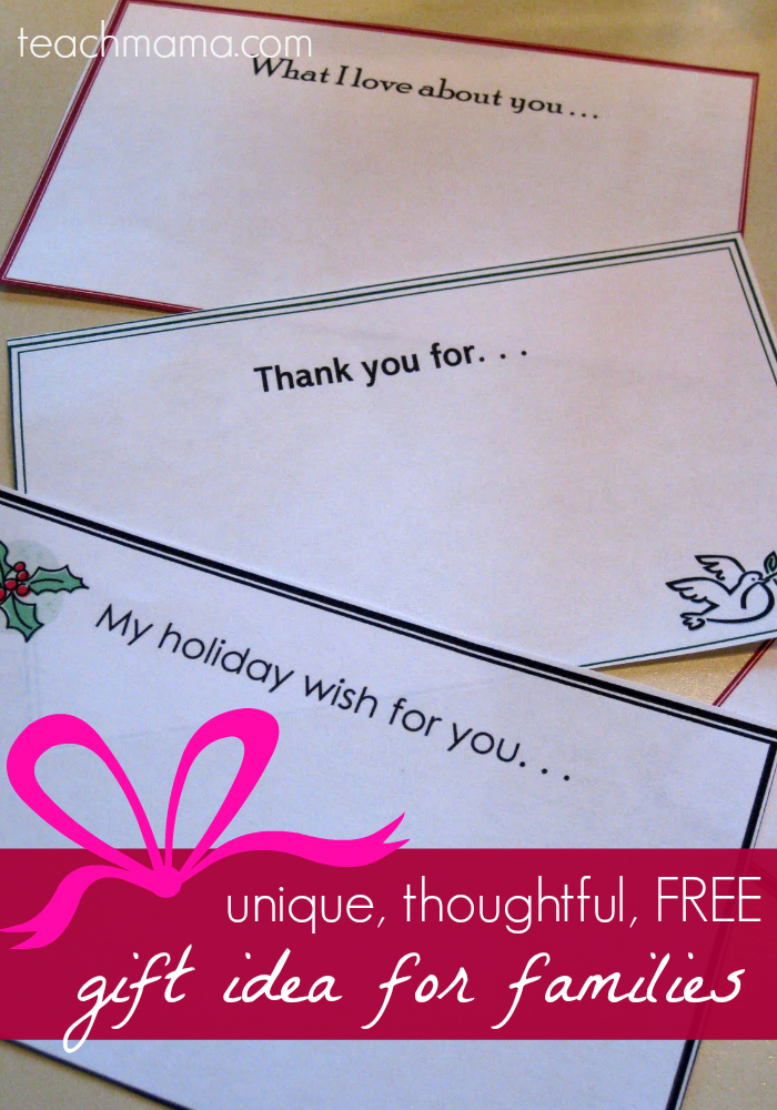 three holiday note cards in a row