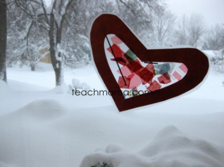 stained glass heart craft | teachmama.com