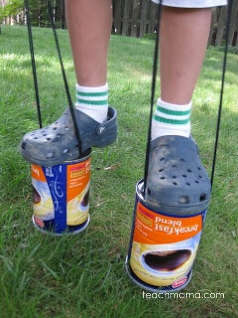 coffee can stilts | old school summer fun teachmama.com