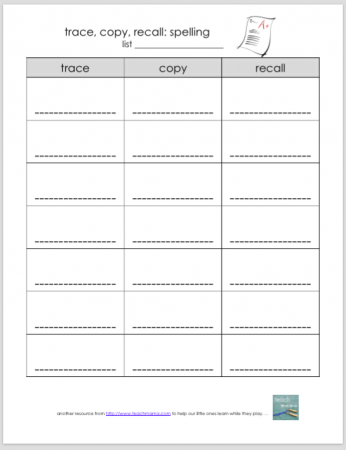 trace copy recall | teachmama.com