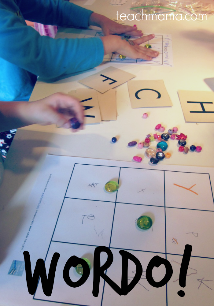 a game for practicing spelling, sight words, or letters: WORDO | teachmama.com