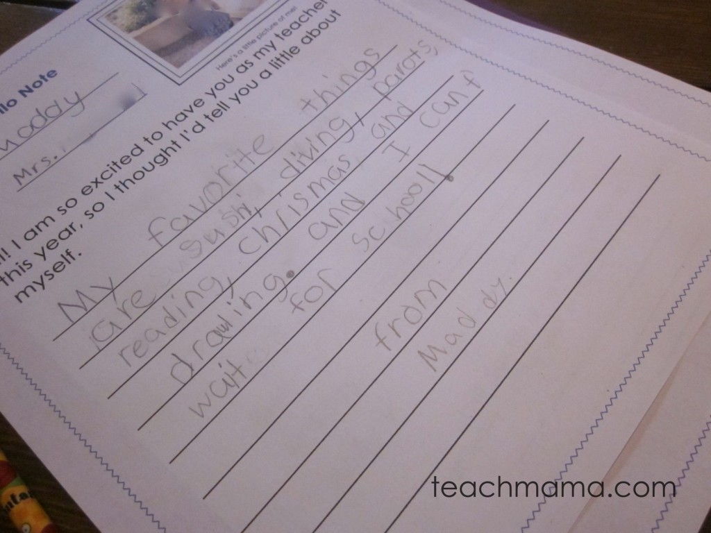 hello teacher notes