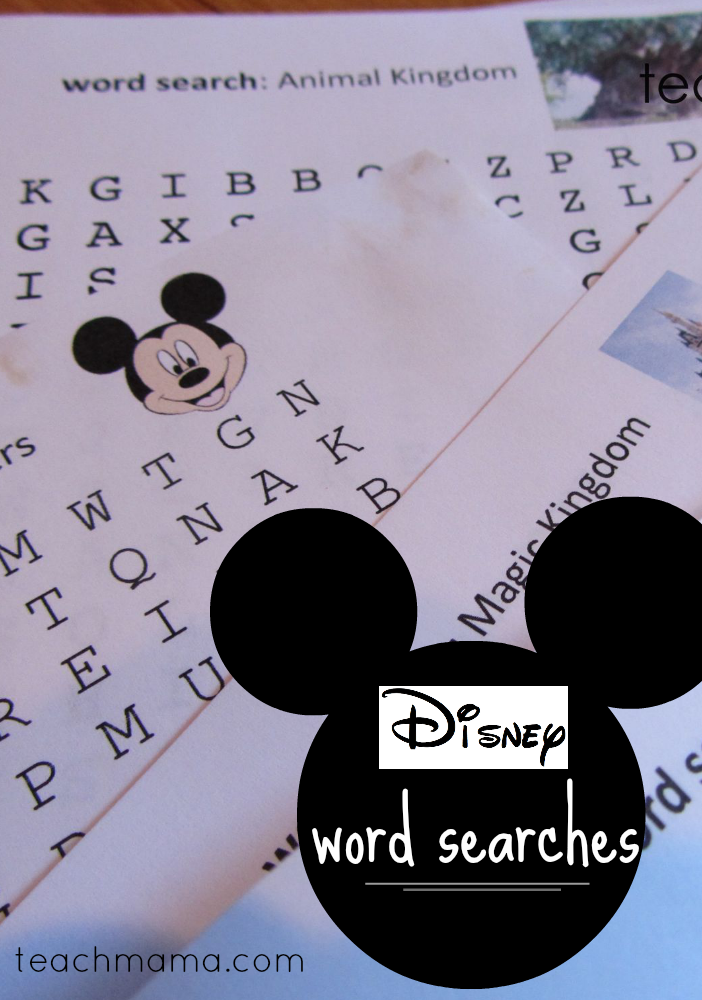 disney word searches  teachmama.com 