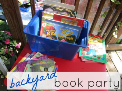 summer reading, backyard book party