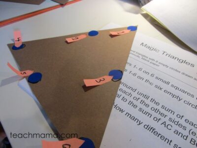 magic triangle math game