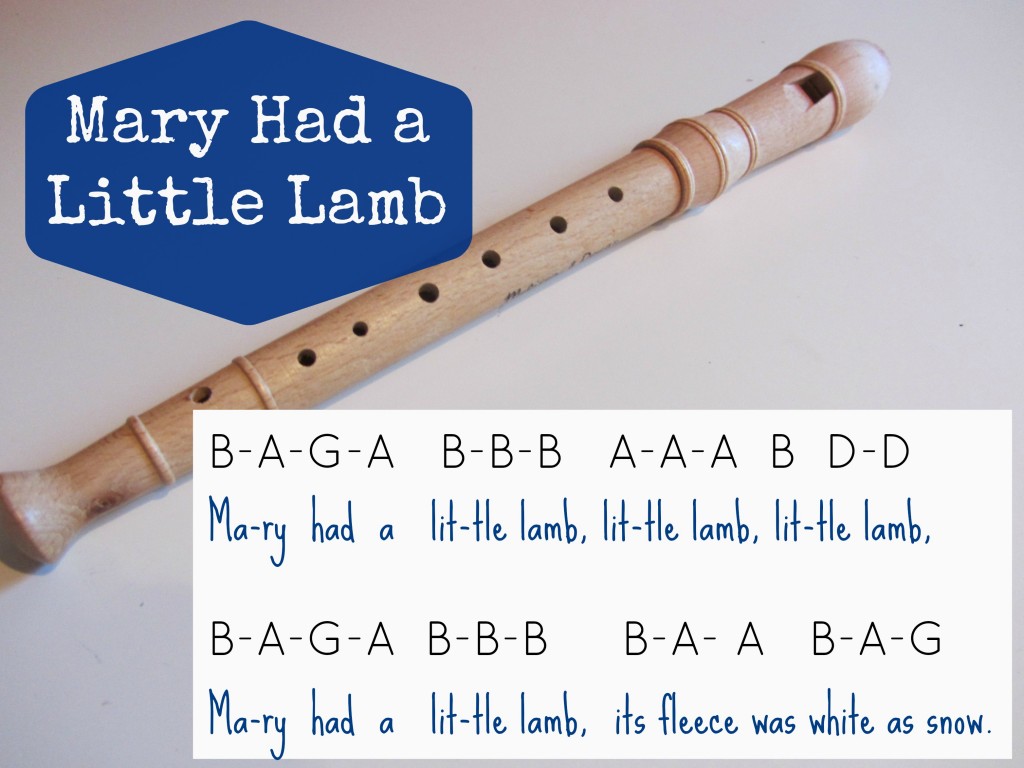 playing the recorder