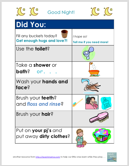 morning and evening reminders for kids | teachmama.com