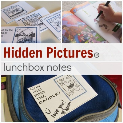 hidden pictures lunchbox notes