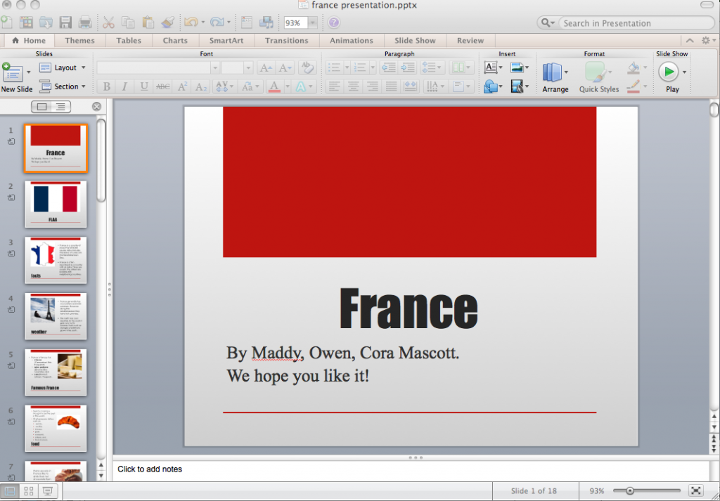france ppt full screen