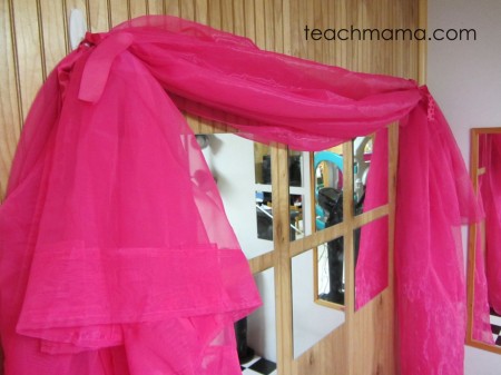 how to build a stage: decorate - sheers