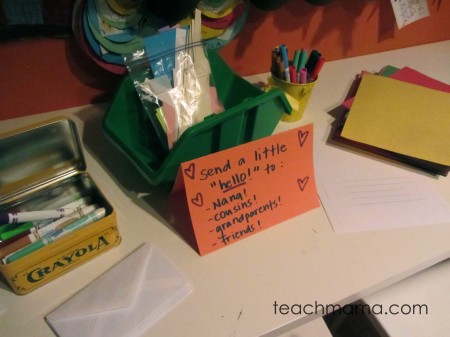 tabletop surprises letter writing