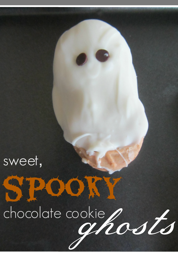 sweet spooky chocolate cookie ghosts