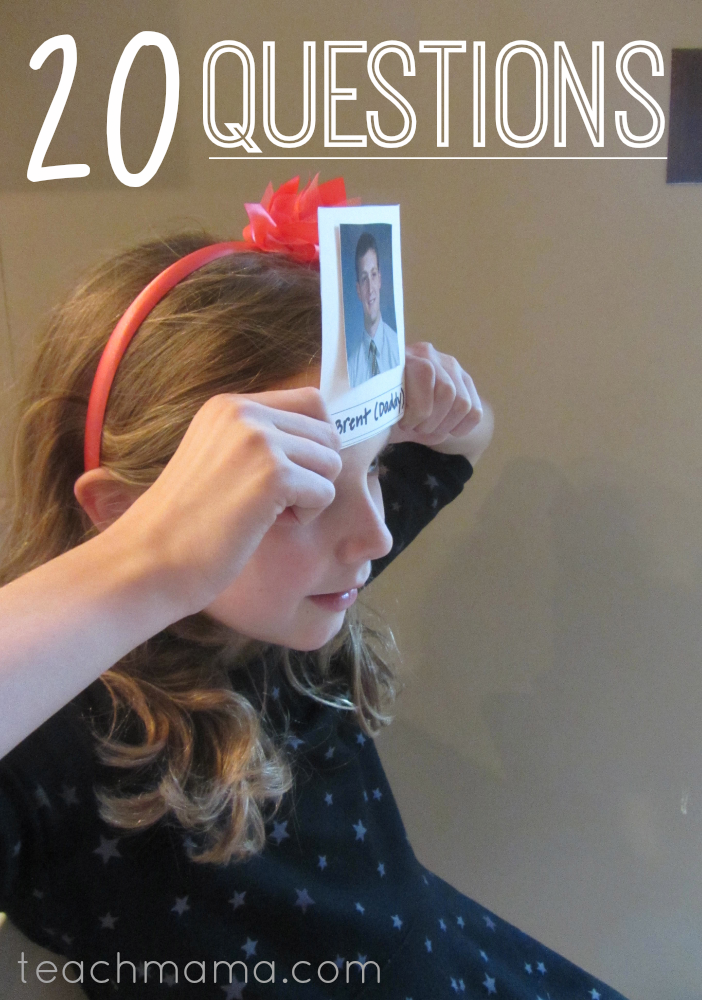 20 questions homemade party game 