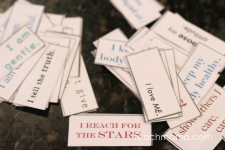 positive affirmation notes for kids: lunchbox love