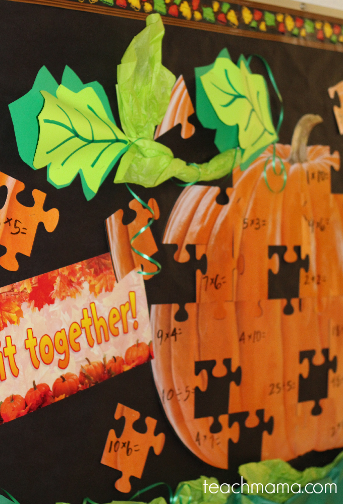 fall classroom decor- quick and easy for teachers and parents