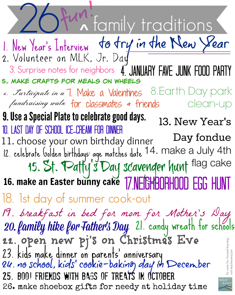 26 fun family traditions to start this year  teachmama.com