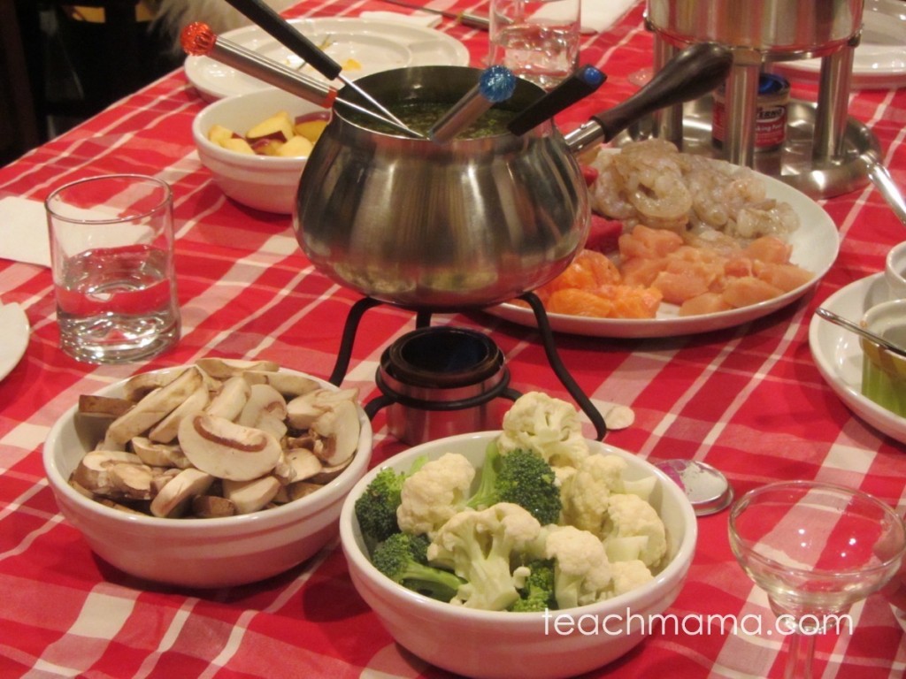 how to do a family fondue night: teachmama.com