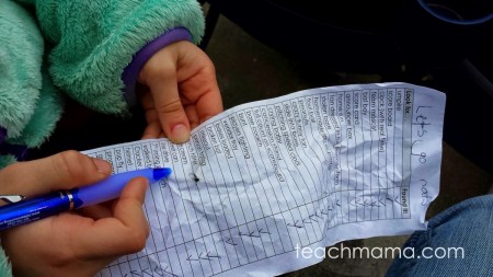 baseball game scavenger hunt | teachmama.com
