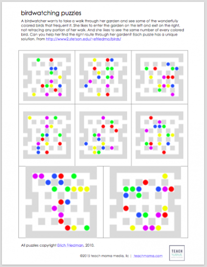 birdwatching math puzzles: super challenging and tricky