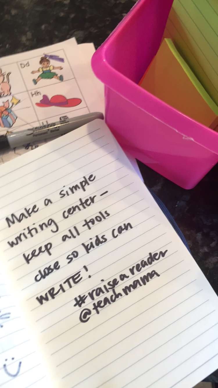 at home writing center | teachmama.com