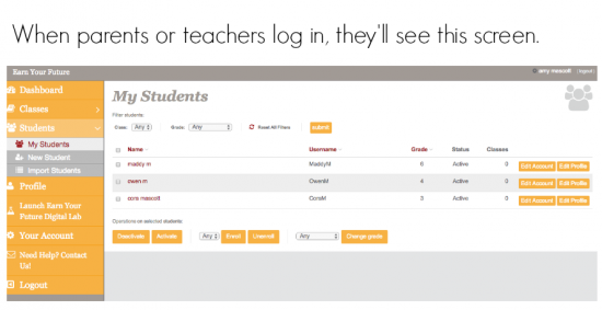 cool, interactive tool for teaching kids financial literacy teachmama.com | Earn Your Future Digital Lab