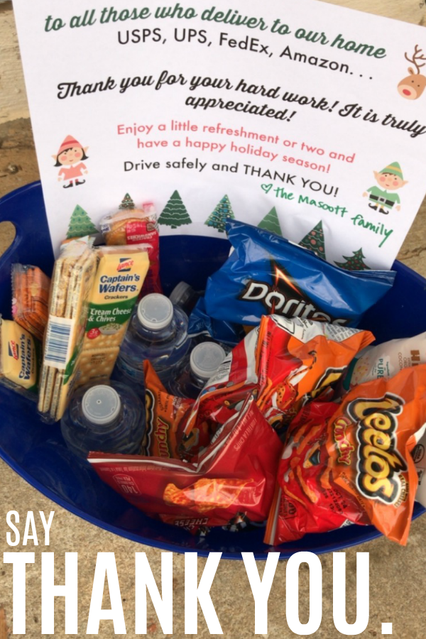 thank you delivery people: free printable for families
