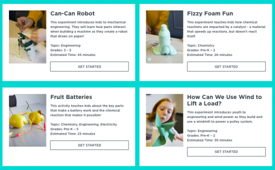 STEM Lab: free, hands-on STEM activities for kids & teens