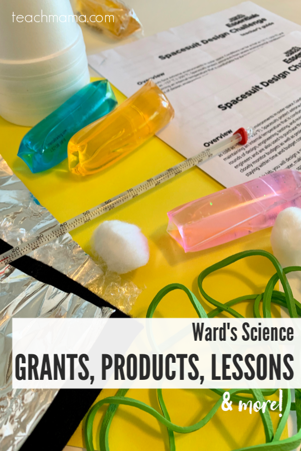 Ward's Science Grants, Products, Lessons, and more -- spacesuit design challenge supplies