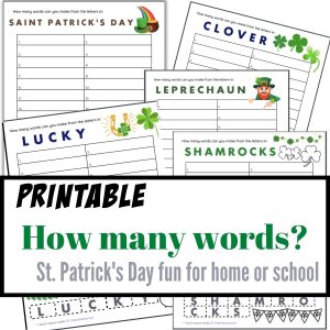 saint patrick's day 'how many words'