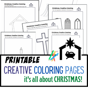 christmas creative coloring pages (religious)