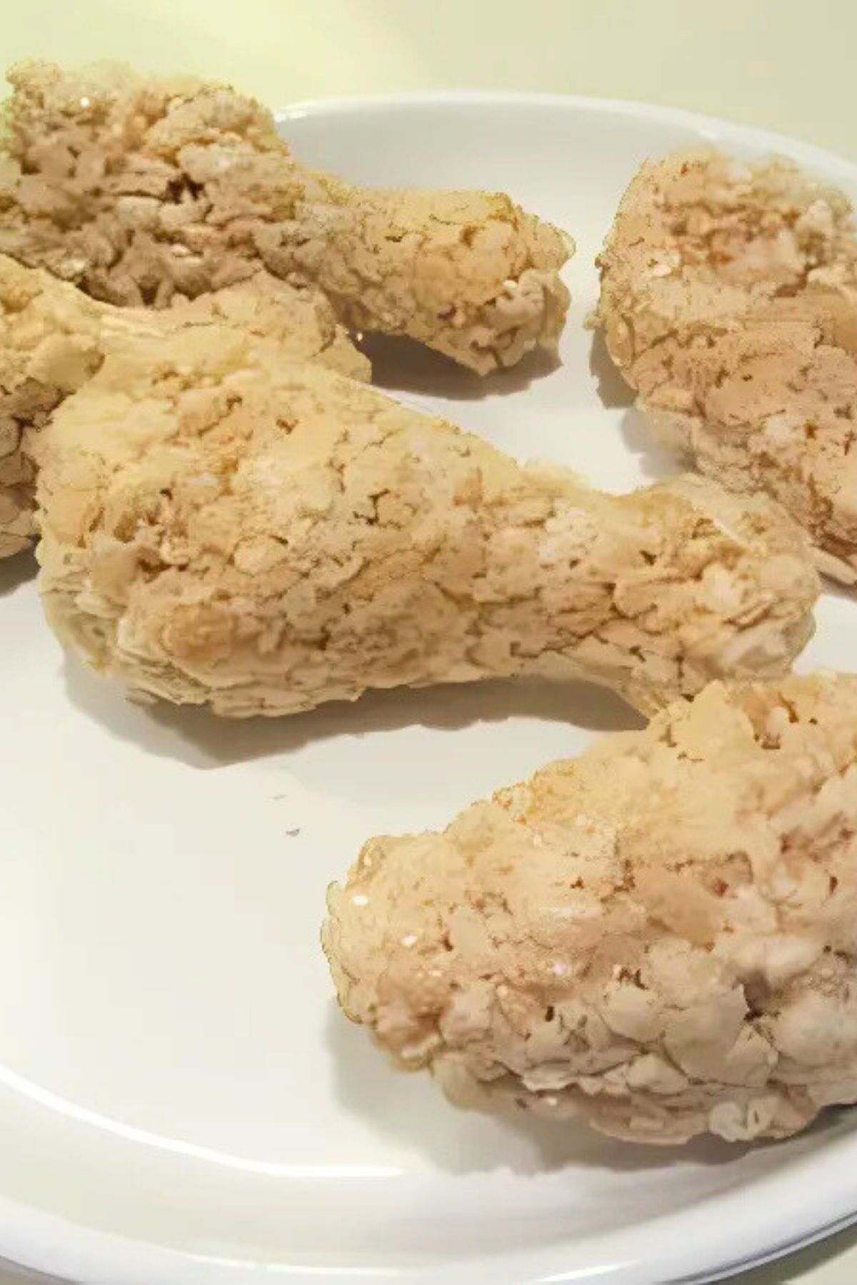 Rice Krispy Treats formed into wing and drumstick shapes