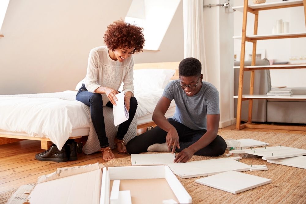 Couple assembling cabinet