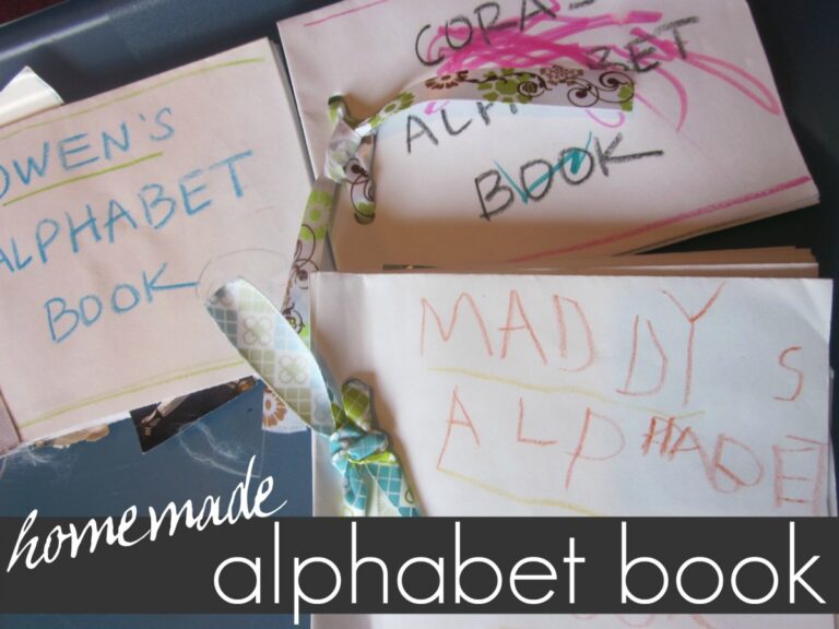 homemade alphabet book | early literacy | teachmama.com