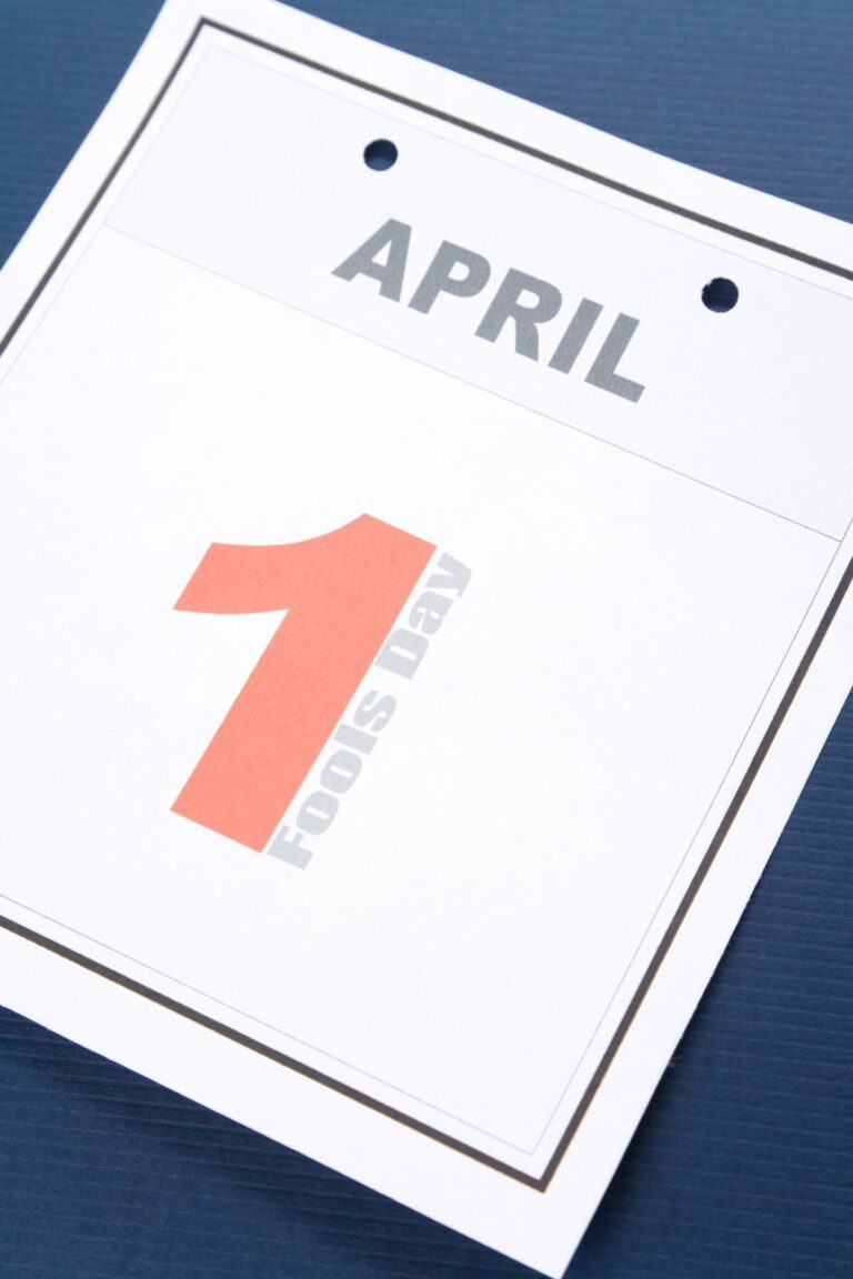 Calendar page with April 1
