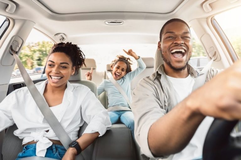 Family on a road trip