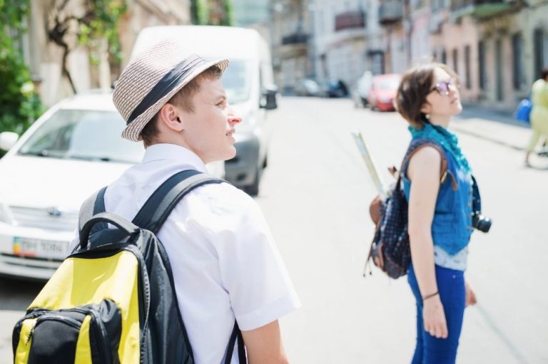 Teen traveling